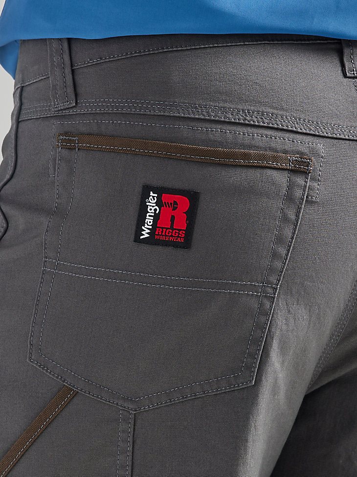 Wrangler RIGGS Workwear Utility Relaxed Short in Grey Pinstripe