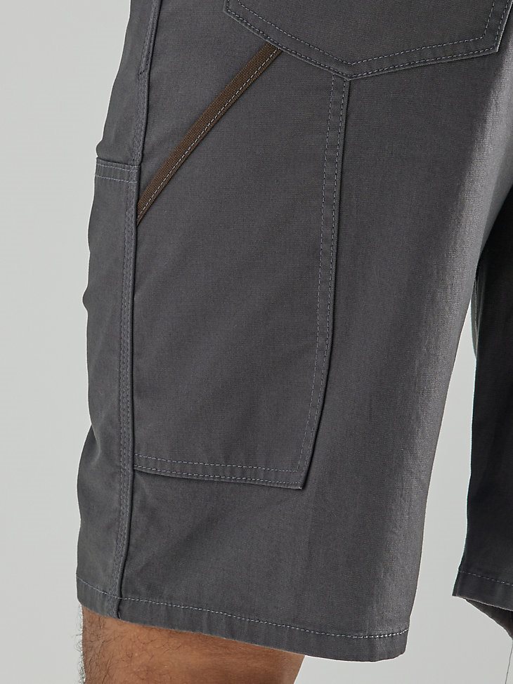 Wrangler RIGGS Workwear Utility Relaxed Short in Grey Pinstripe