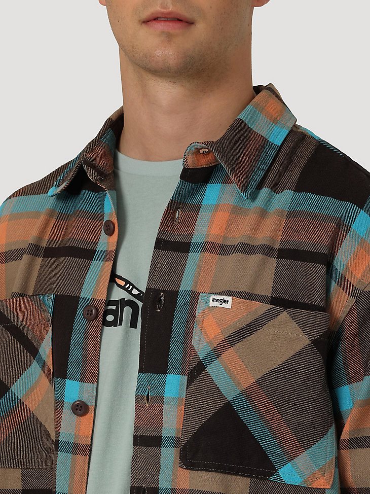 Men's Plaid Flannel Shirt in Elmwood