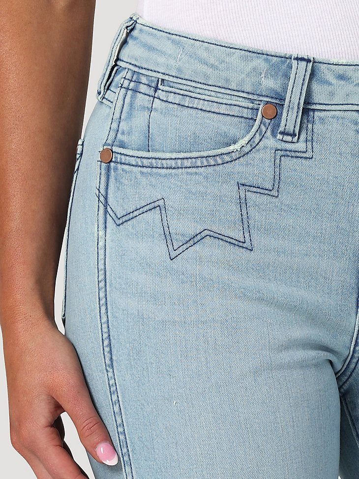 Women's Wrangler Retro Premium High Rise Embellished Trumpet Flare Jean in Greta