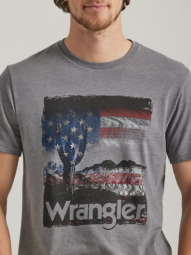 Men's Desert Flag Graphic T-Shirt in Graphite