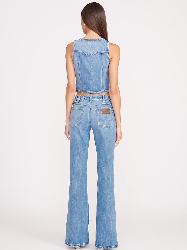 Wrangler + STAUD The Bikini Jean in Mid Blue