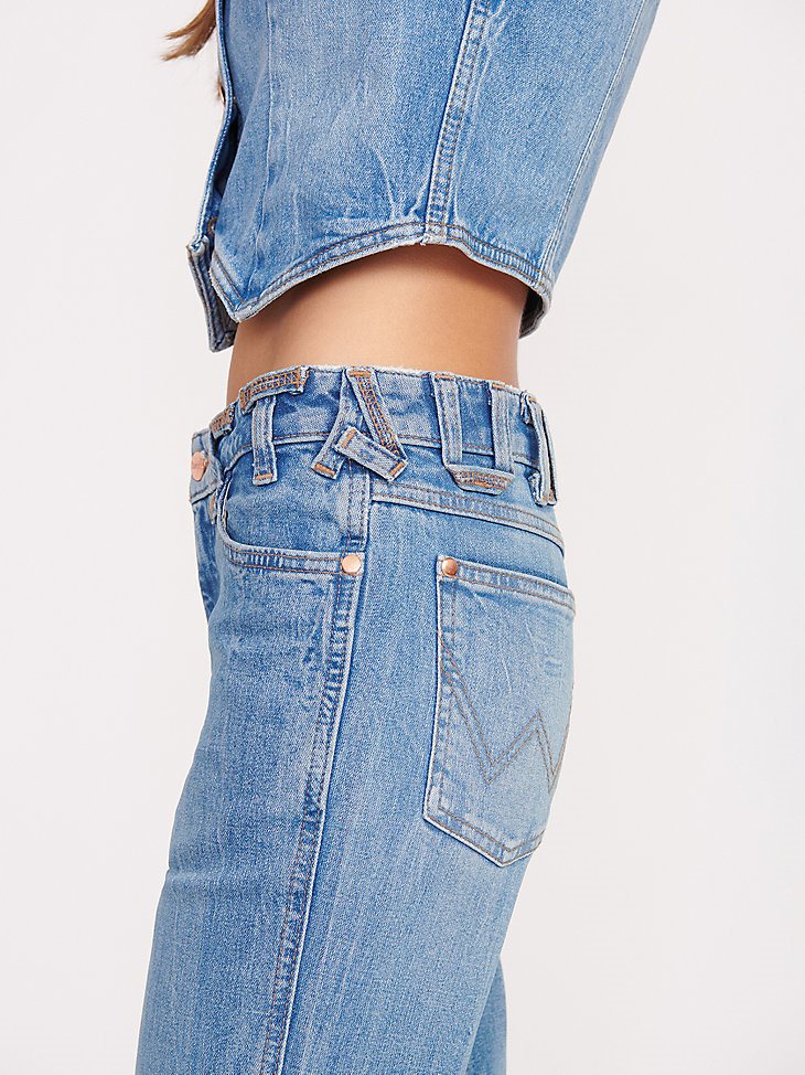 Wrangler + STAUD The Bikini Jean in Mid Blue
