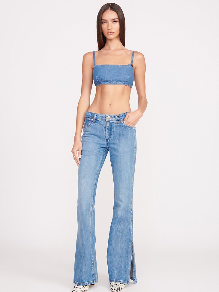 Wrangler + STAUD The Bikini Jean in Mid Blue