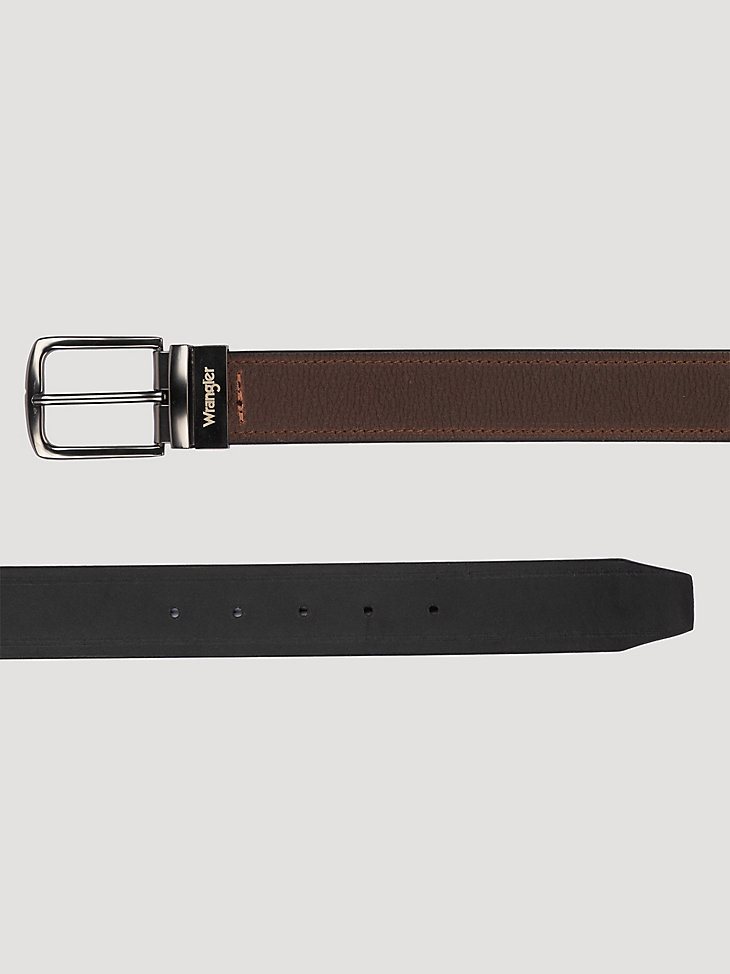 Men's Reversible Engraved Belt in Black