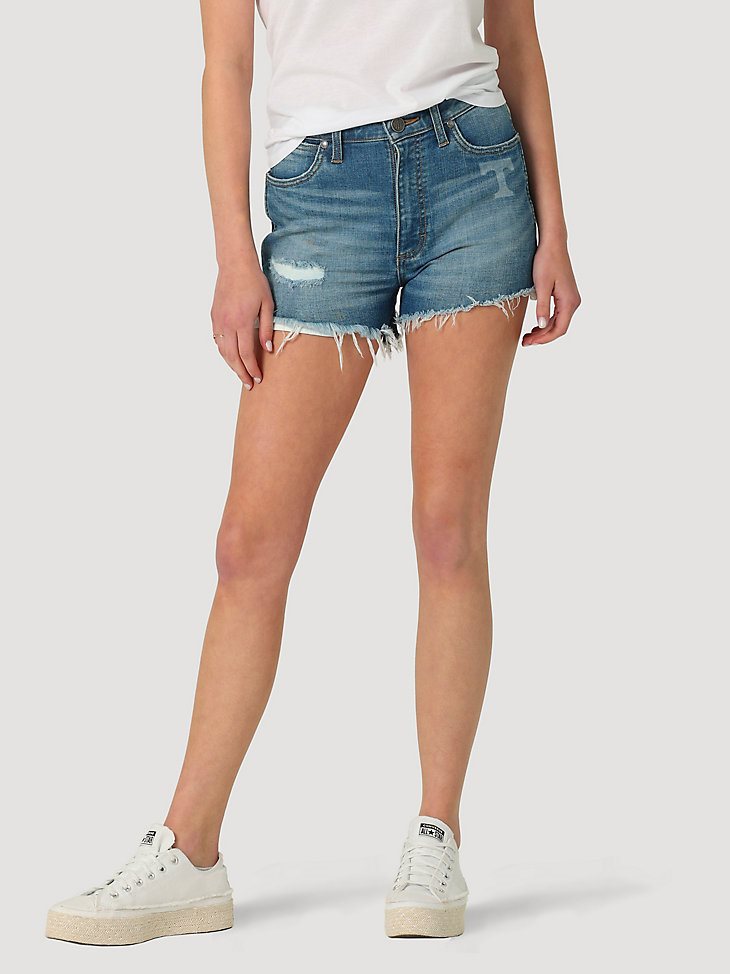Women's Wrangler Retro Collegiate High Rise Cut-Off Denim Short in University of Tennessee