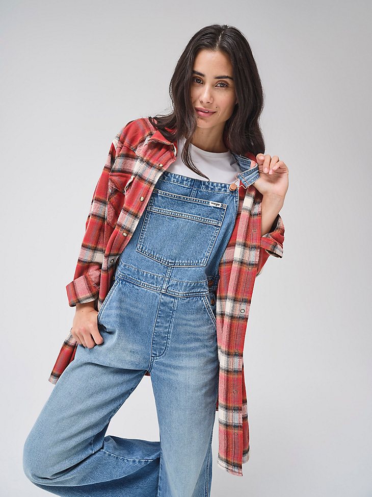 Women's Classic Denim Overalls in First Love Blue