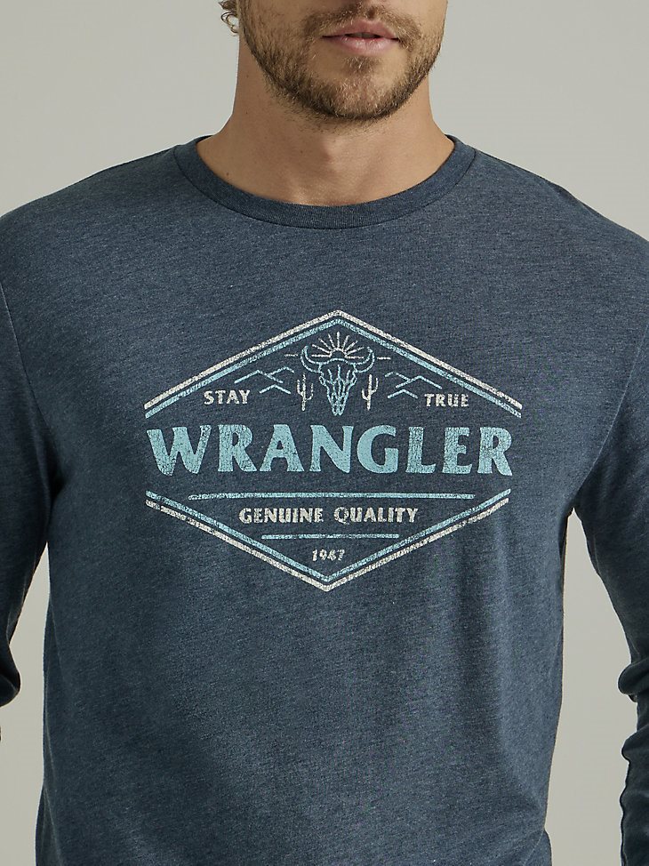 Men's Back Logo T-Shirt in Dark Saphire