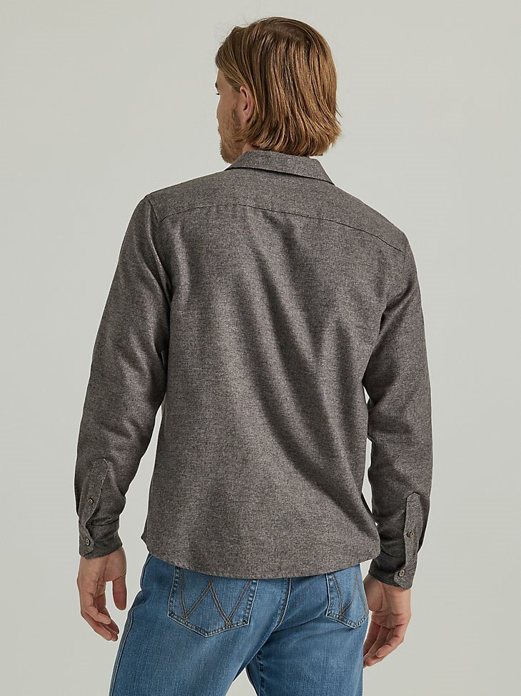 Men's Heathered Button-Down Shirt in Pavement