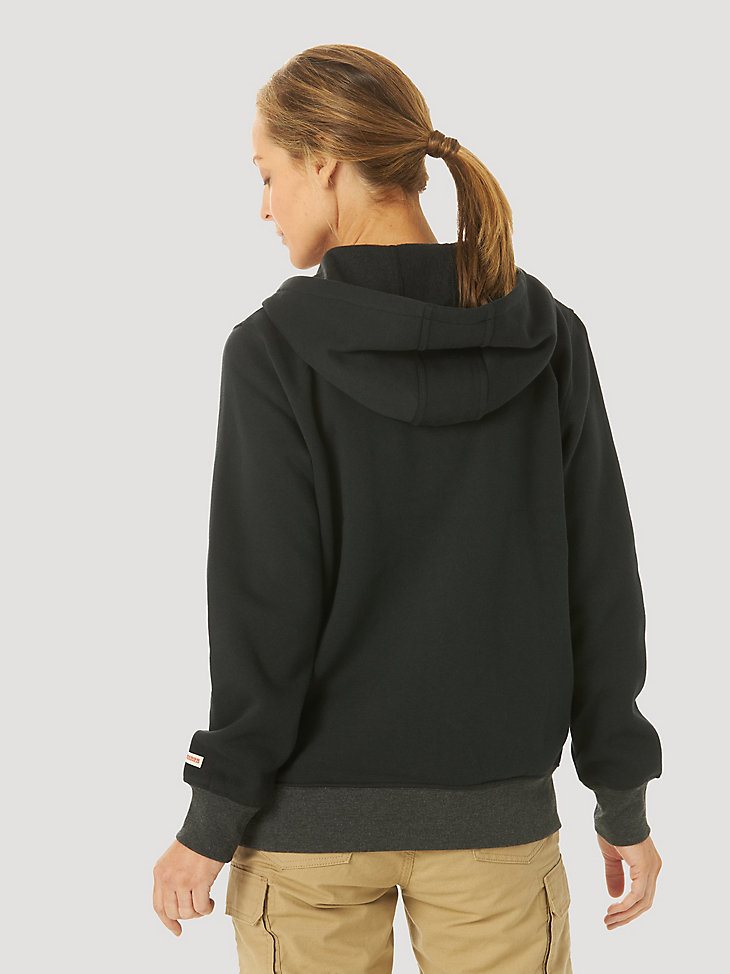 Women's Wrangler RIGGS Workwear Full Zip Work Hoodie in Black