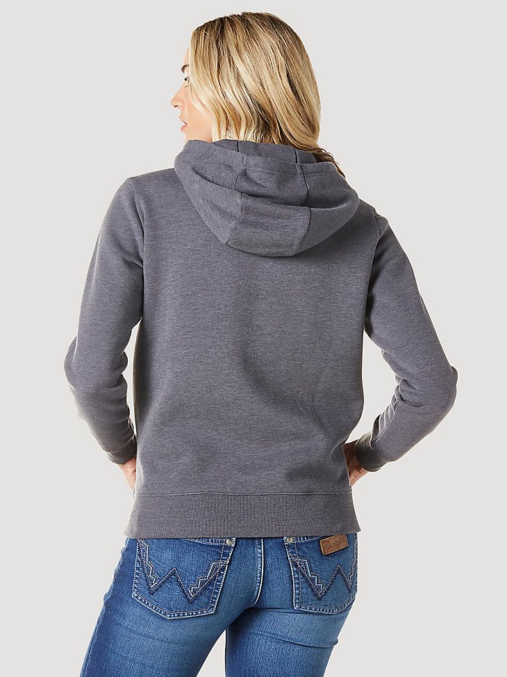 Women's Wrangler George Strait Pullover Hoodie in Charcoal Heather