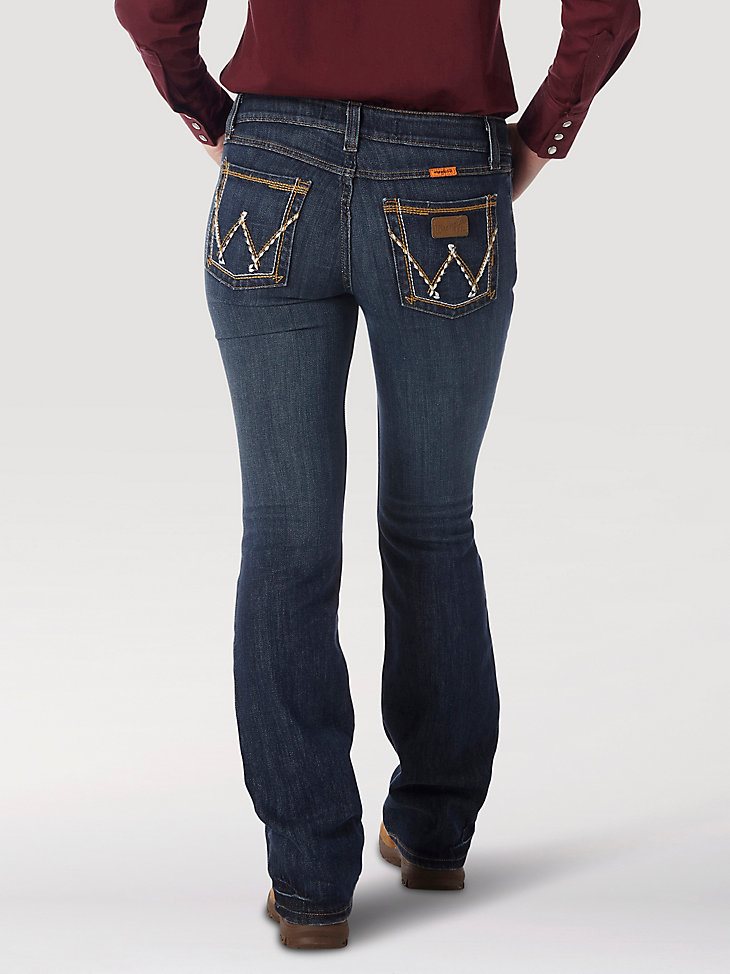 Women's Wrangler Retro Flame Resistant Mae Bootcut Work Jean in Bakersville