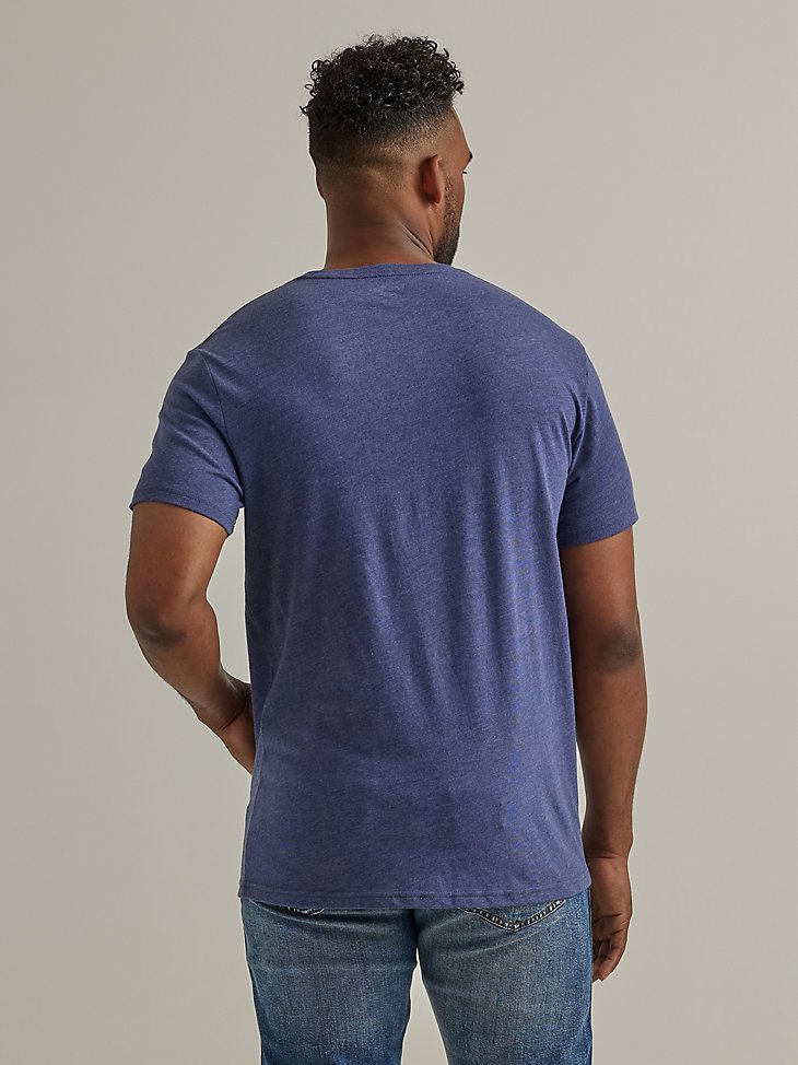Men's Steer Skull Graphic T-Shirt in Denim