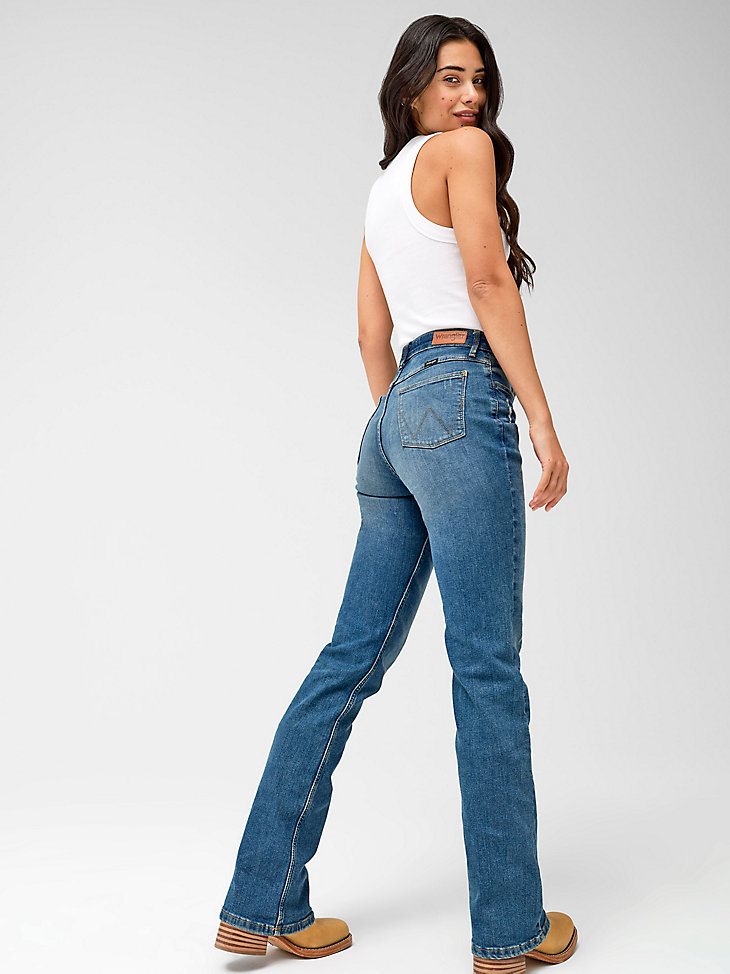 Women's Wrangler High Rise Bold Boot Jean in Medium Dark