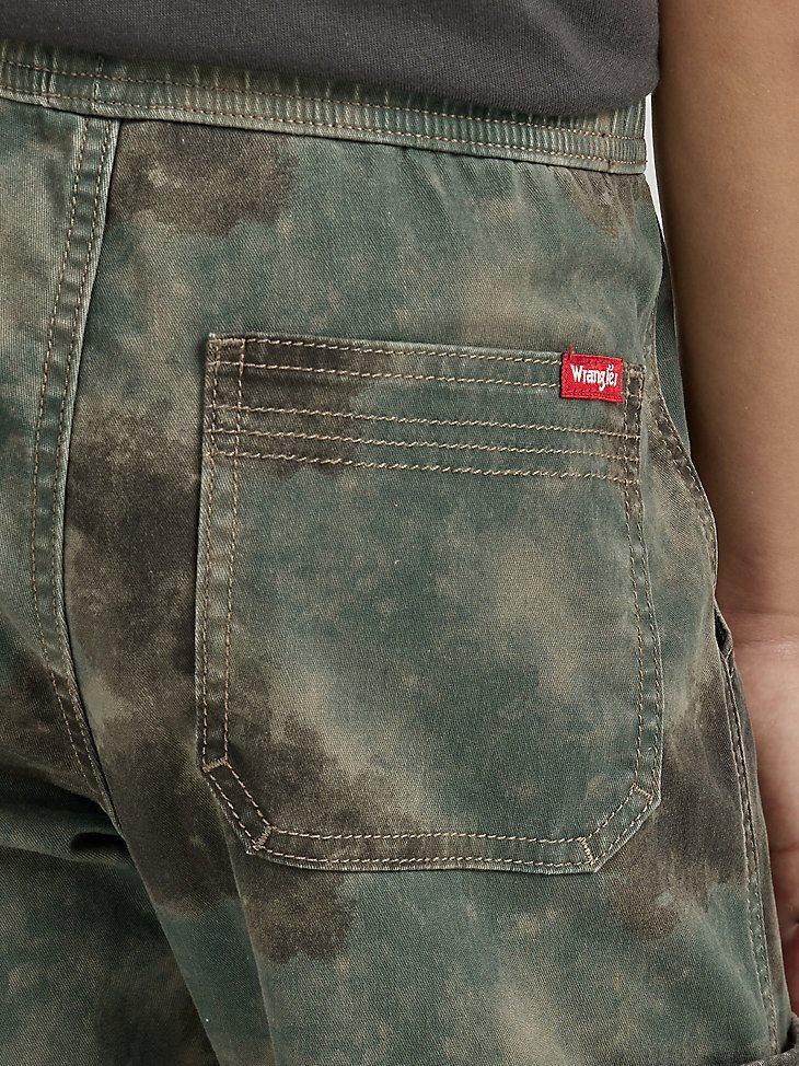 Boy's Loose Fit Cargo Jogger (4-7) in Blurred Camo Forest