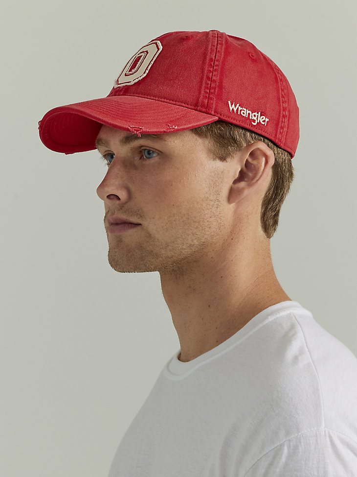 Wrangler Collegiate Distressed Vintage Baseball Cap in Ohio State