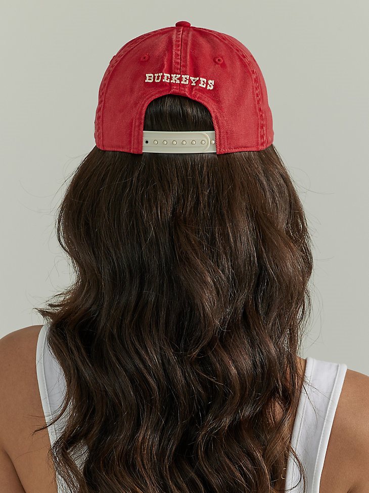 Wrangler Collegiate Distressed Vintage Baseball Cap in Ohio State