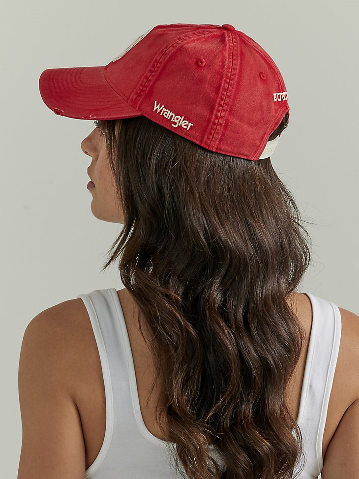 Wrangler Collegiate Distressed Vintage Baseball Cap in Ohio State