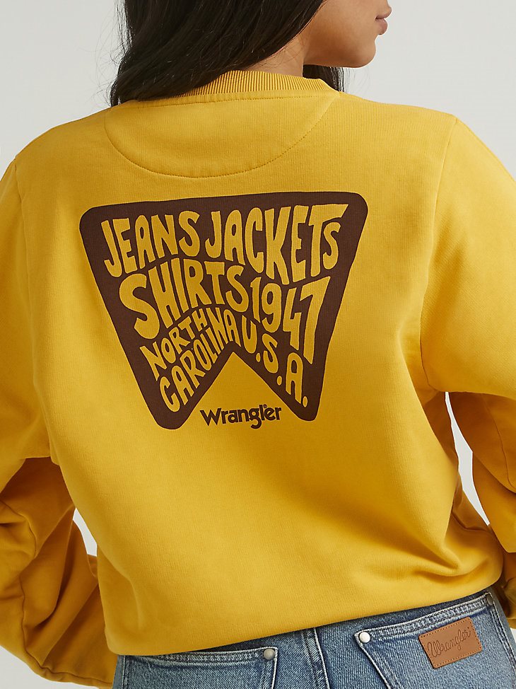 Women's Logo Crew Neck Sweatshirt in Yellow