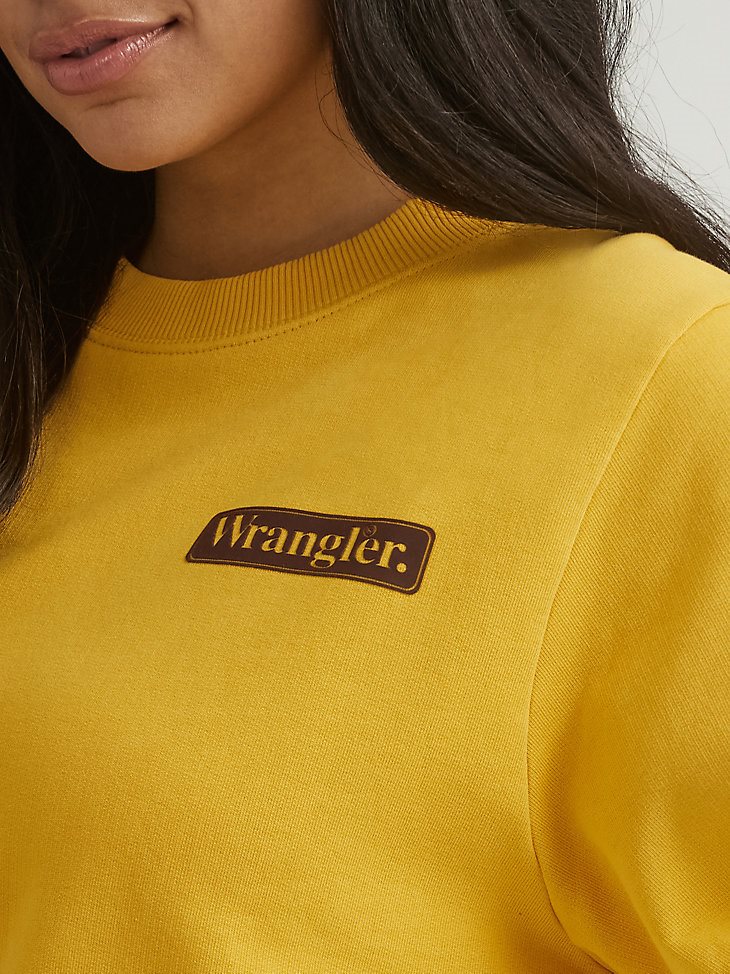 Women's Logo Crew Neck Sweatshirt in Yellow