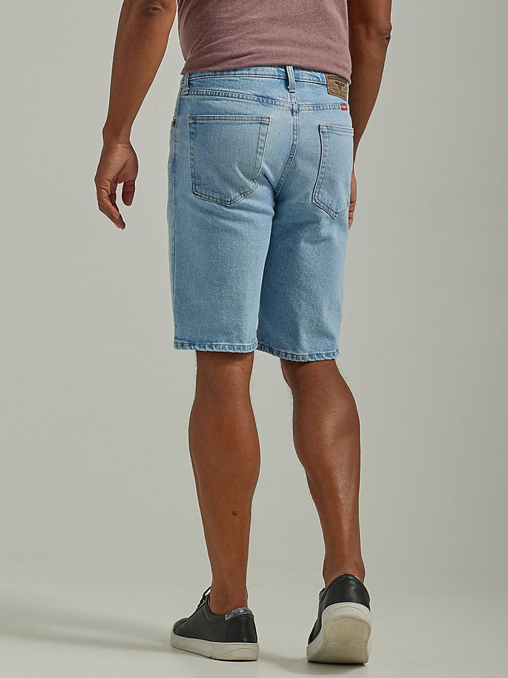 Men's Wrangler Five Star Premium 5-pocket Relaxed Denim Short in Light Bleach