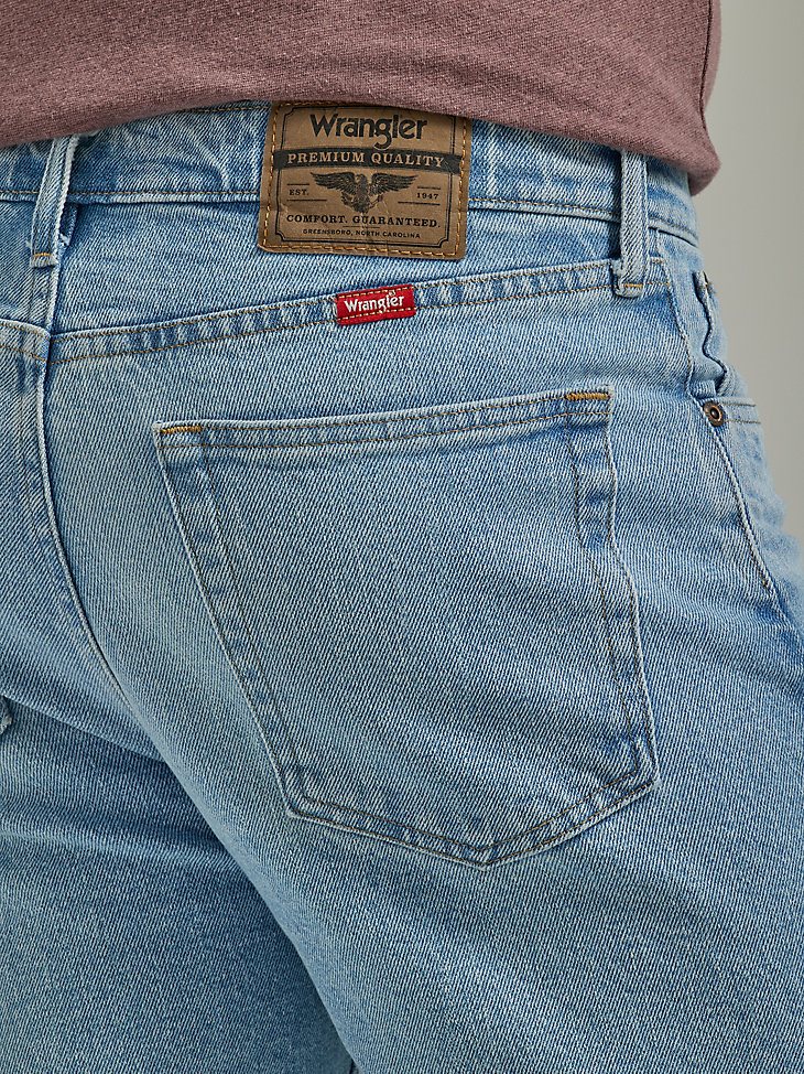 Men's Wrangler Five Star Premium 5-pocket Relaxed Denim Short in Light Bleach