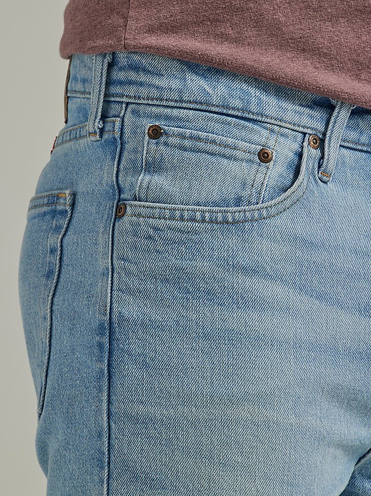 Men's Wrangler Five Star Premium 5-pocket Relaxed Denim Short in Light Bleach
