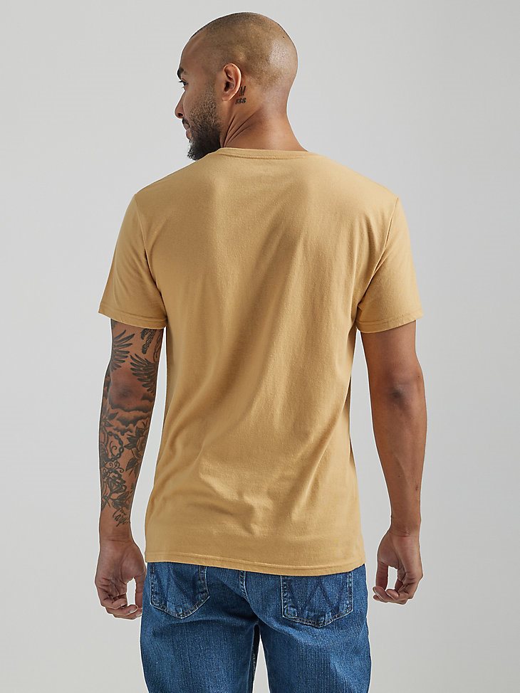Men's Record Graphic T-Shirt in Pale Gold
