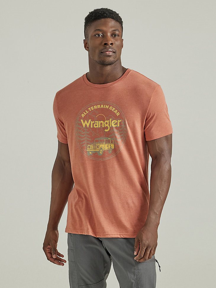 ATG By Wrangler Men's Front Graphic T-Shirt in Redwood