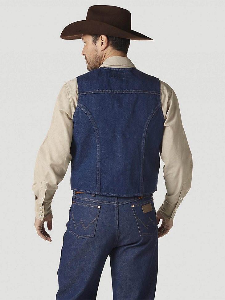 Wrangler Unlined Denim Vest in Prewashed