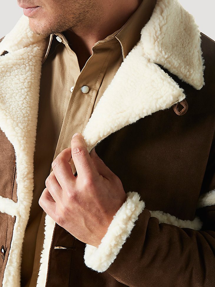 Men's Wrangler Sherpa Contrast Cowboy Jacket in Helzer