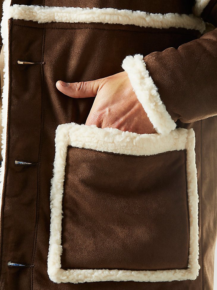 Men's Wrangler Sherpa Contrast Cowboy Jacket in Helzer