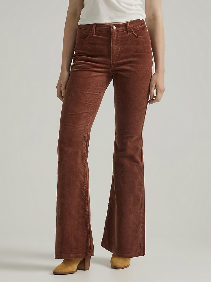 Women's Wrangler Corduroy High Rise Fierce Flare Jean in Saddle