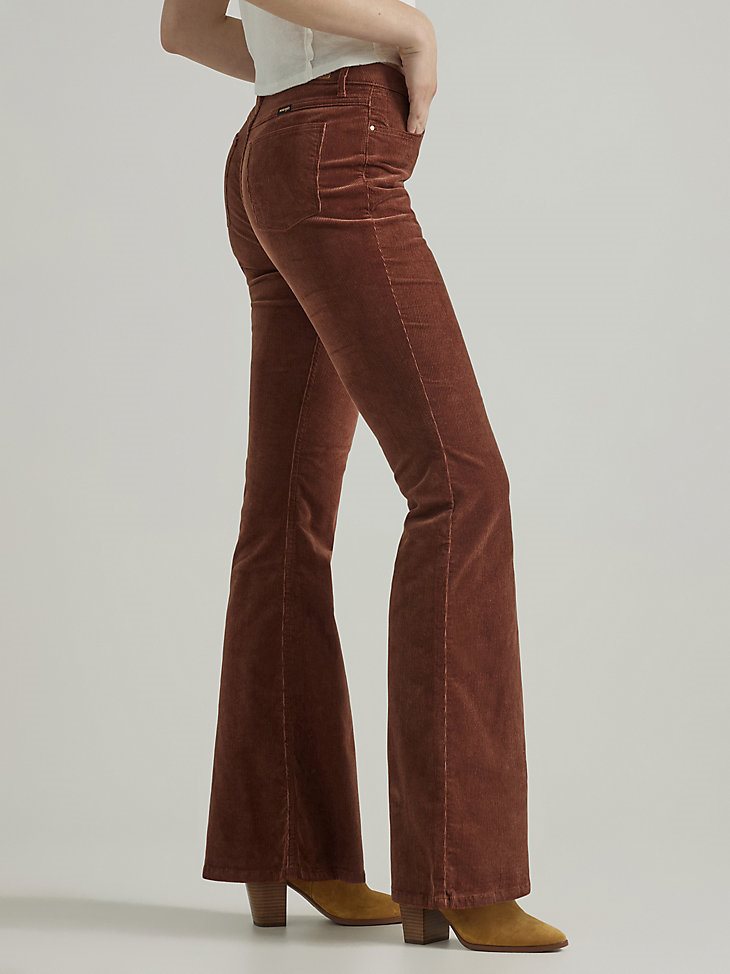 Women's Wrangler Corduroy High Rise Fierce Flare Jean in Saddle