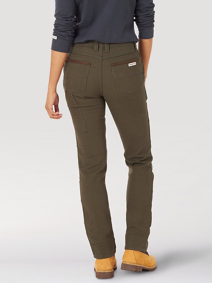 Women's Wrangler RIGGS Workwear Straight Fit Utility Work Pant in Loden