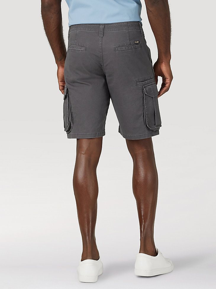 Men's Stretch Herringbone Cargo Short in Asphalt