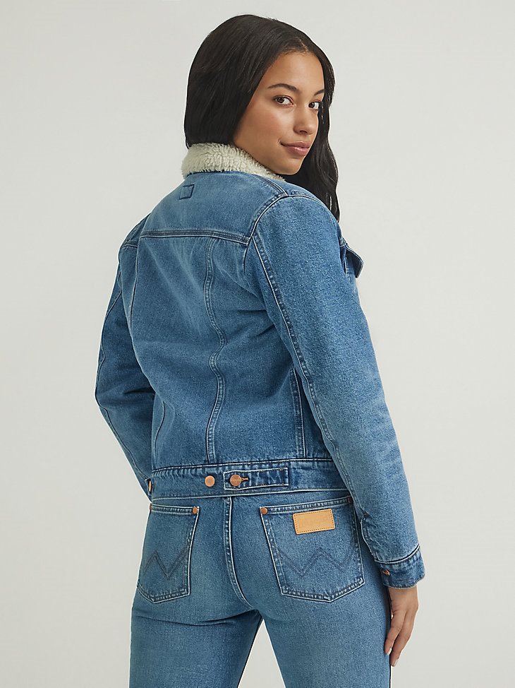 Women's Regular Fit Heritage Sherpa Jacket in First Love Blue