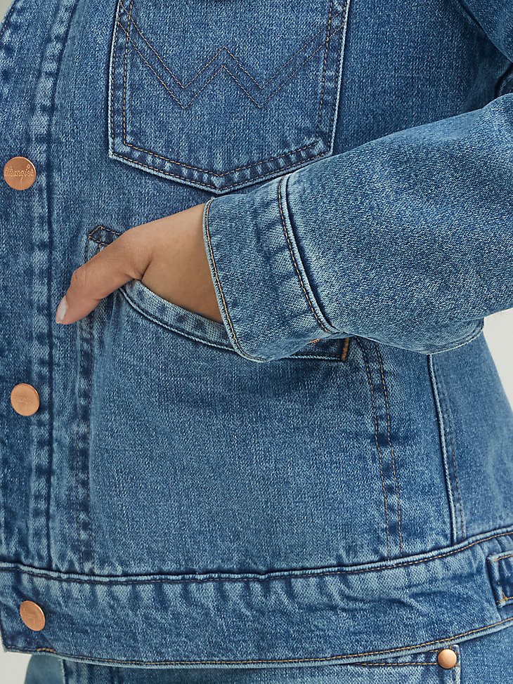 Women's Regular Fit Heritage Sherpa Jacket in First Love Blue