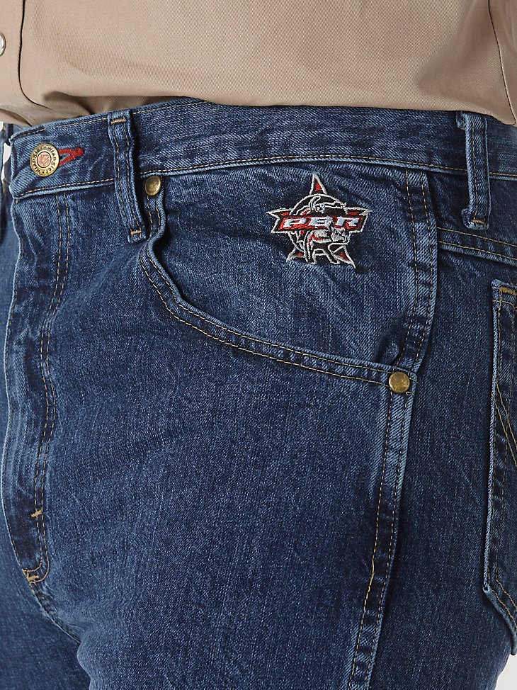 Men's Wrangler PBR Slim Fit Jean in Authentic Stone