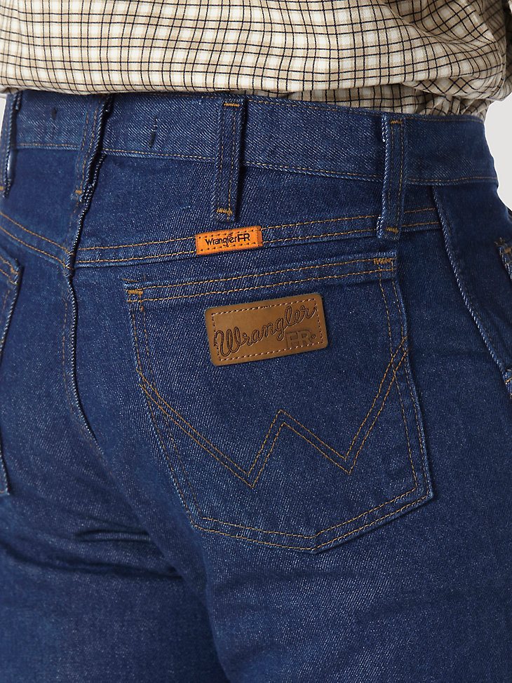 Men's Wrangler FR Flame Resistant Regular Fit Lightweight Denim Jean in Prewash
