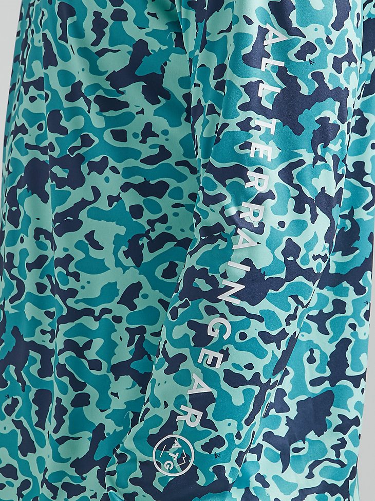 ATG By Wrangler Angler Men's Performance Sun T-Shirt in Ocean Camo