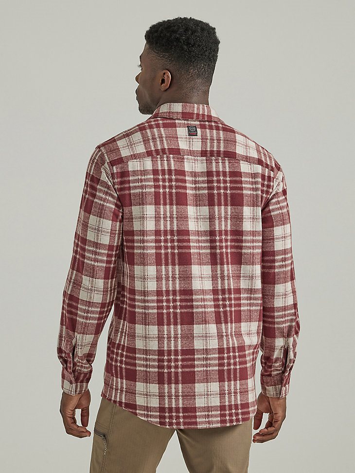 ATG By Wrangler Men's Campsite Plaid Shirt in Mahogany