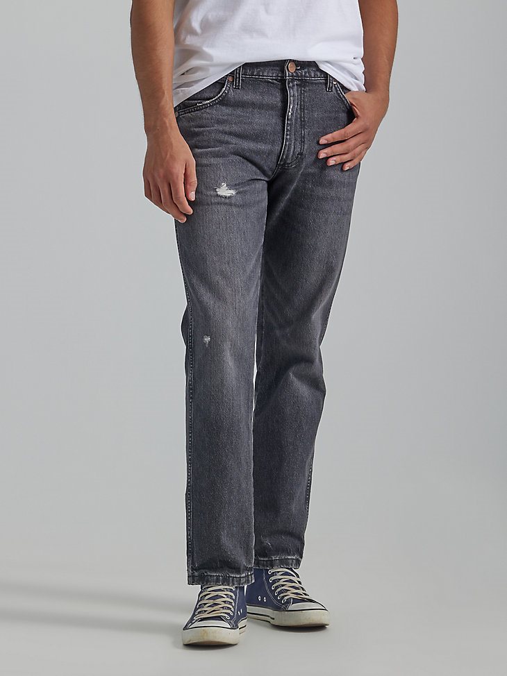 Men's Greensboro Straight Leg Jean in Ripped Black