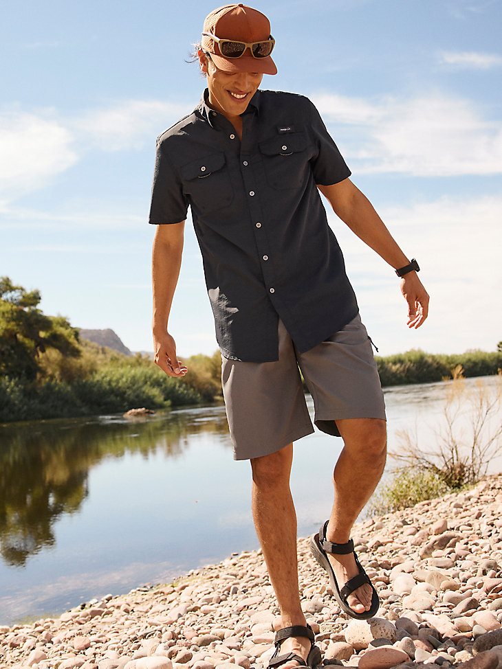 Men's Performance Elastic Waist Short in Iron Gate