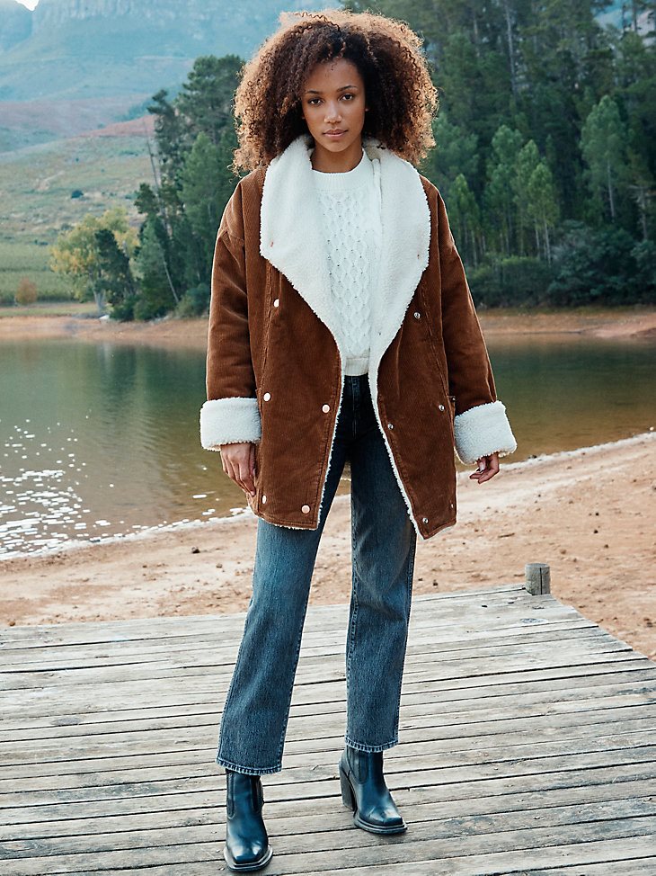 Women's Corduroy Ranch Coat in Bison