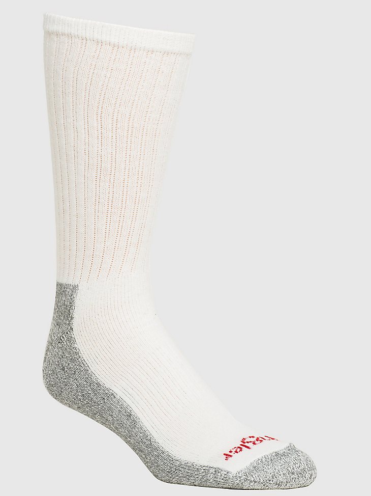 Men's Wrangler Cushioned Crew Socks (6-Pack) in White