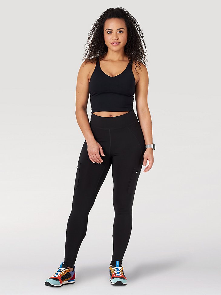 ATG by Wrangler Women's Cargo Leggings in Black