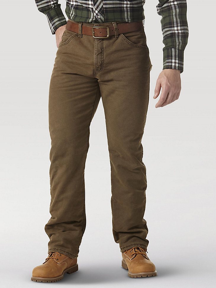 Wrangler Rugged Wear Thermal Jean in Night Brown