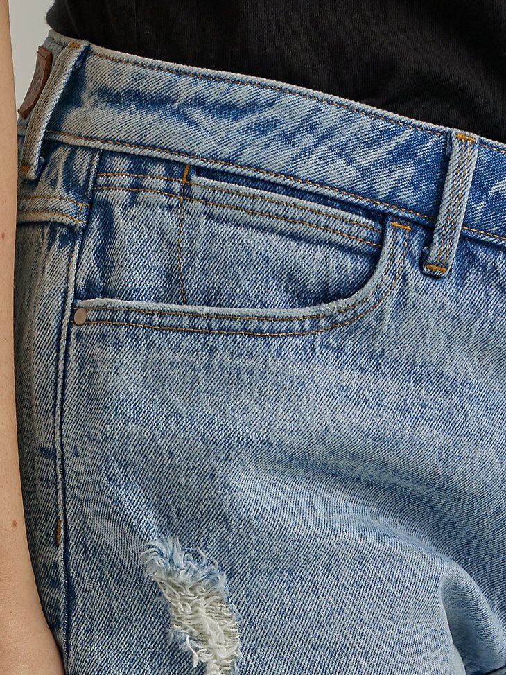 Women's High Rise Vintage Cut-Off Short in Medium Wash