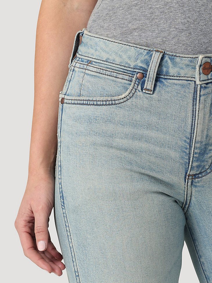 Women's Wrangler Retro Premium High Rise Destructed Trumpet Flare Jean in Aubrey
